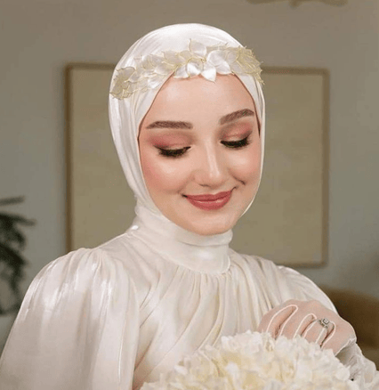 Natural Party Makeover- (Light Base, Simple Eye look, Costume setting, Hijab, Free-Lash)
